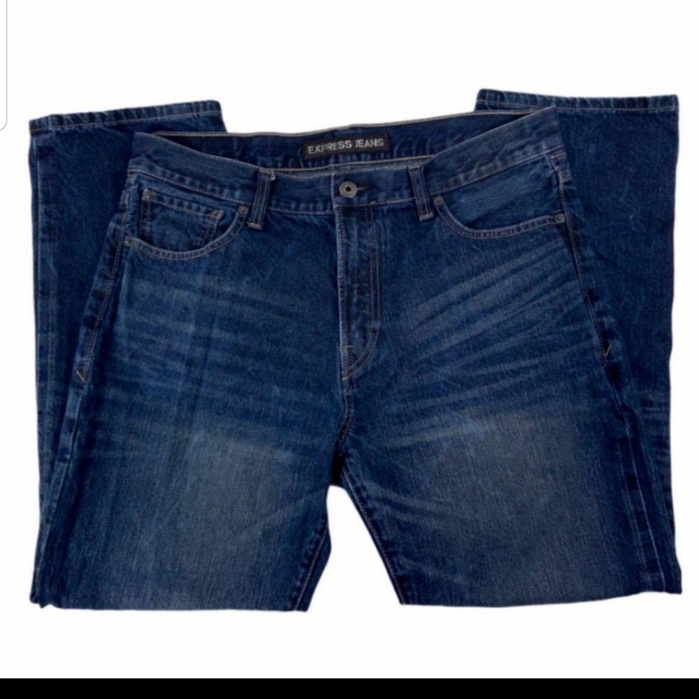 Express Mens Loose Fit Blake Straight Leg Jeans
